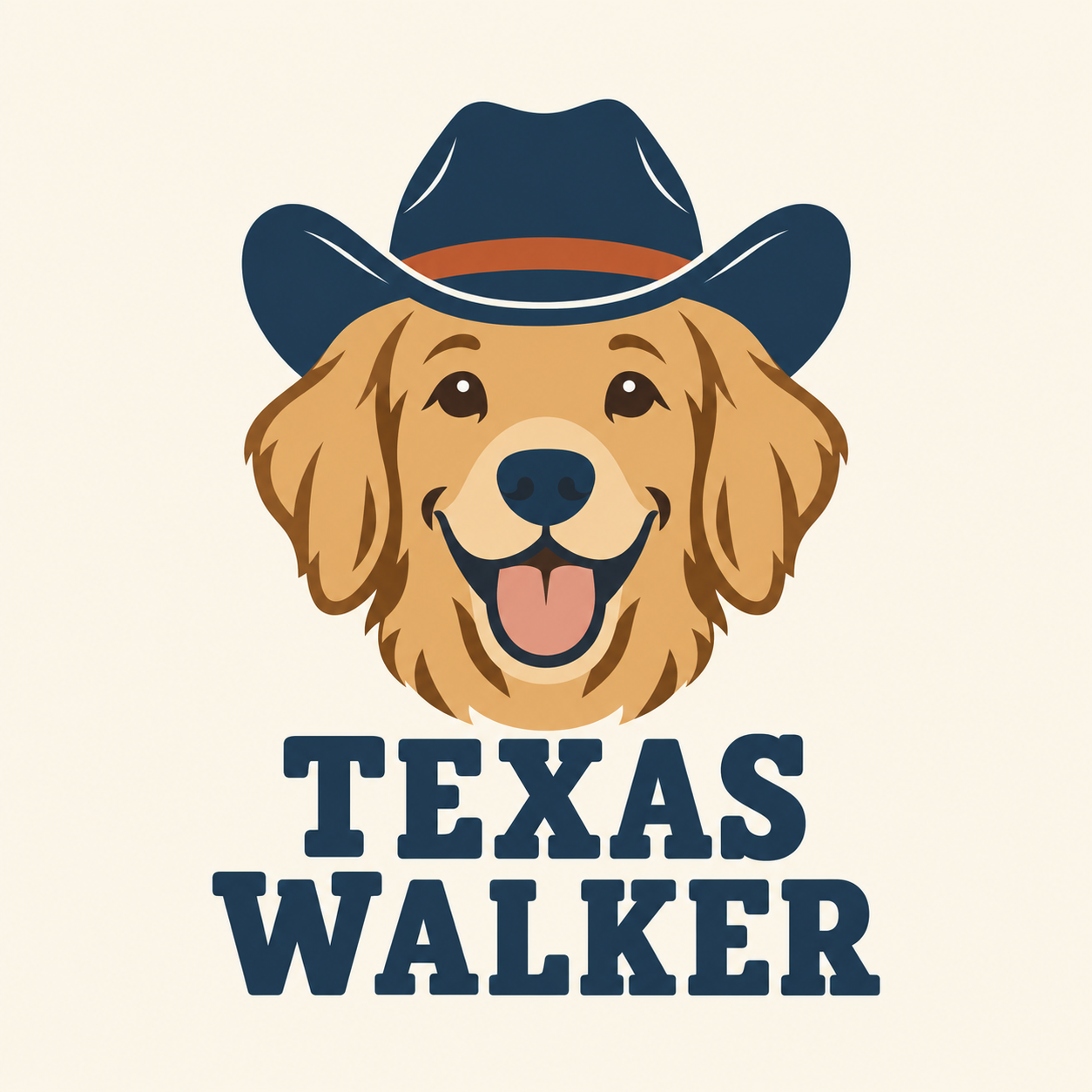 Texas Walker cowboy dog logo